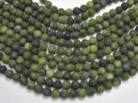 Matte Jade Beads, 8mm Round Beads-RainbowBeads