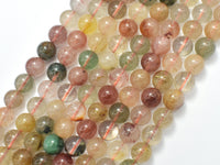 Mixed Rutilated Quartz, 8mm (8.5mm) Round-RainbowBeads