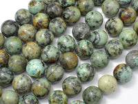 African Turquoise, 12mm Round Beads-RainbowBeads