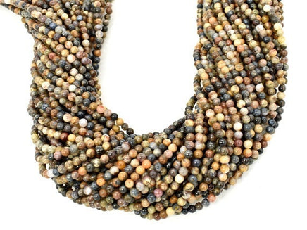 Pietersite Beads, 4mm Round Beads-RainbowBeads
