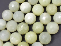 New Jade Beads, 18mm (17mm) Faceted Round Bead-RainbowBeads