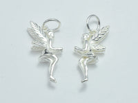 1pc 925 Sterling Silver Charms, Fairy Charms, 20x8mm-RainbowBeads