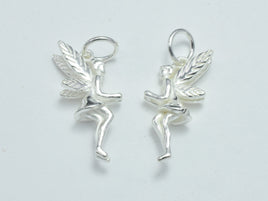 1pc 925 Sterling Silver Charms, Fairy Charms, 20x8mm-RainbowBeads