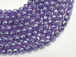 Mystic Coated Amethyst 8mm Faceted Round-RainbowBeads