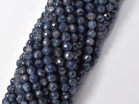 Blue Sapphire Beads, 4.5mm Faceted Round-RainbowBeads