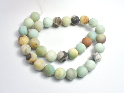 Matte Amazonite 12mm Round Beads-Rainbow Beads