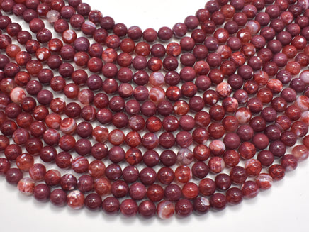 Red Fire Agate, 8mm Round Beads-RainbowBeads