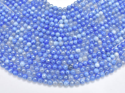 Mystic Coated Fire Agate- Blue, 6mm Faceted-RainbowBeads