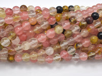 Fire Cherry Quartz Beads, Round, 6mm-RainbowBeads