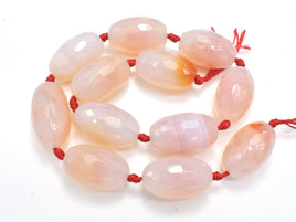 Agate Beads,18x29mm Faceted Rice Beads-RainbowBeads
