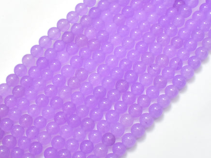 Jade - Purple, 6mm (6.3mm) Round Beads, 14.5 Inch-RainbowBeads