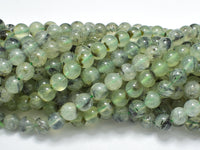 Prehnite, 7mm, Round Beads, 15.5 Inch-RainbowBeads