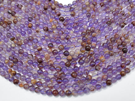 Super Seven Beads, Cacoxenite Amethyst, 6mm Round-RainbowBeads