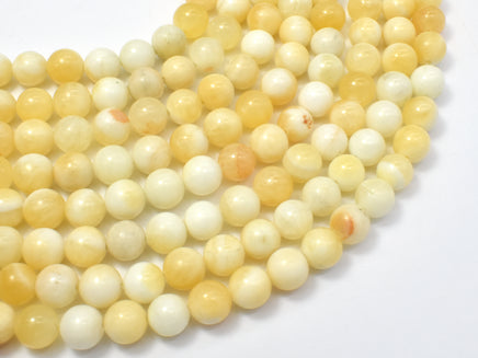Honey Jade Beads, 8mm (8.5mm) Round Beads-RainbowBeads