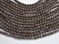 Brown Snowflake Obsidian Beads, Round, 6mm (6.5 mm)-RainbowBeads