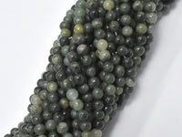 Green Line Quartz, 4mm (4.8mm) Round Beads-RainbowBeads