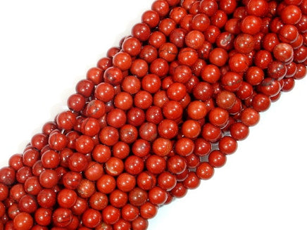 Red Jasper Beads, Round, 4mm-RainbowBeads