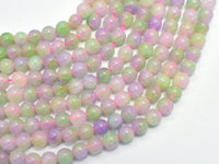 Jade - Light Green & Lavender 6mm Round-RainbowBeads