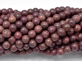 Purple Sandalwood Beads, 6mm Round Beads-RainbowBeads