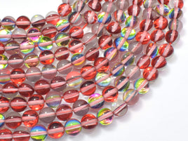 Mystic Aura Quartz-Red, Rainbow, 6mm (6.3mm) Round-RainbowBeads