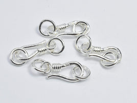 2pcs 925 Sterling Silver S Clasps, S Hook Clasp Connector, S Clasp, 14x7mm-RainbowBeads
