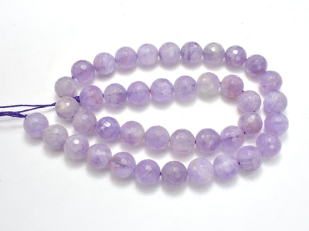 LAVENDER AMETHYST, LAVENDER JADE, 10MM FACETED ROUND-RainbowBeads