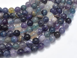 Fluorite Beads, Rainbow Fluorite, 8mm, Round 15 Inch-RainbowBeads