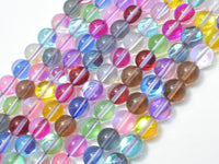 Mystic Aura Quartz-Multi Color, 8mm (8.5mm) Round-RainbowBeads