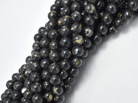 Shell Howlite-Black, 8mm (8.5mm)-RainbowBeads