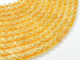 Citrine Beads, 6mm Round Beads-RainbowBeads
