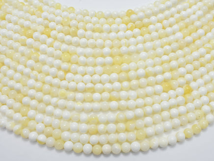 Mother of Pearl Beads, MOP, Creamy White, 6mm Round-RainbowBeads