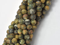 Matte Rhyolite Beads, 8mm, Round Beads-RainbowBeads