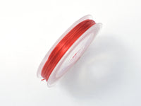 2Rolls Red Stretch Elastic Beading Cord, 0.5mm, 2 Rolls-20 Meters-RainbowBeads