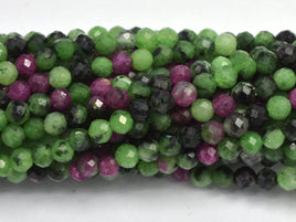 Ruby Zoisite 3mm Micro Faceted Round-RainbowBeads