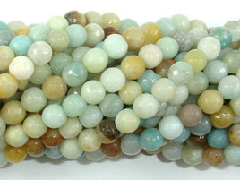 Amazonite Beads, 6mm Faceted Round Beads-RainbowBeads