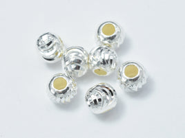 8pcs 6mm 925 Sterling Silver Beads, 6mm x 5.2mm Rondelle Beads-RainbowBeads