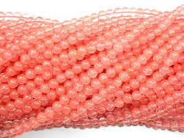 Cherry Quartz Beads, Round, 4mm-RainbowBeads