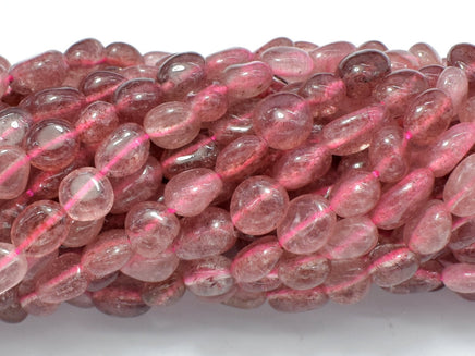 Strawberry Quartz, Lepidocrocite, 6x8mm Nugget Beads, 16 Inch-RainbowBeads