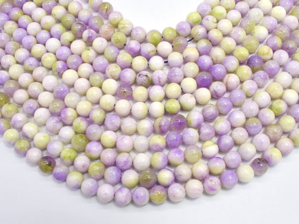 Jade - Lavender & Light Green 8mm Round-RainbowBeads