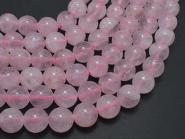 Rose Quartz Beads, Round, 12 mm-RainbowBeads