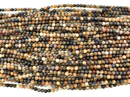 Pietersite Beads, 4mm Round Beads-RainbowBeads