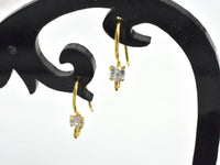 4pcs 24K Gold Vermeil Earring Hook, 925 Sterling Silver Earwire, Fishhook, 15x10mm-RainbowBeads
