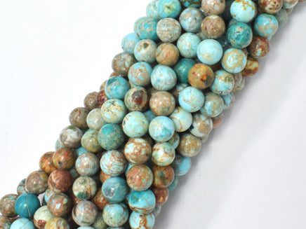 Impression Jasper, 8mm, Round-RainbowBeads