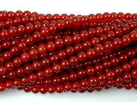 Carnelian Beads, Round, 4mm-RainbowBeads