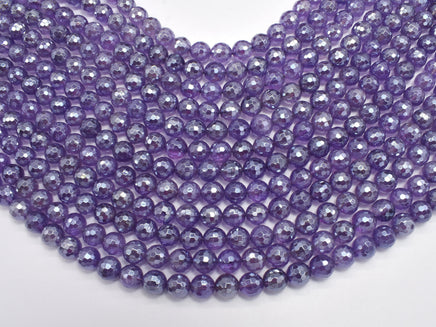 Mystic Coated Amethyst 8mm Faceted Round-RainbowBeads