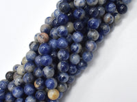 Sodalite Beads, 8mm (8.5mm), Round, 15 Inch-RainbowBeads