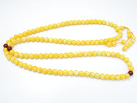 Amber Resin-Yellow, 8mm Round Beads, 33 Inch, Approx 108 beads-RainbowBeads