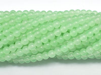 Malaysia Jade - Light Green, 4mm (4.5mm), Round-RainbowBeads