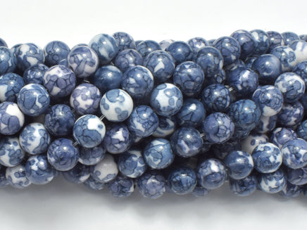 Rain Flower Stone Beads, Gray, 8mm Round Beads-RainbowBeads