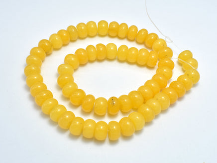 Jade Beads-Yellow, 6x10mm Rondelle Beads-RainbowBeads